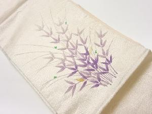 草葉模様刺繍名古屋帯